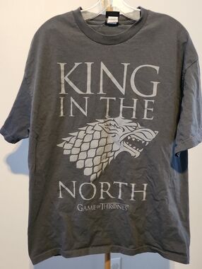 Game of Thrones 'King in the North' Short Sleeve T-Shirt - Gray